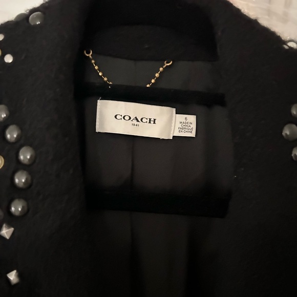 Coach Vintage Embellished Wool Coat - Picture 3 of 9